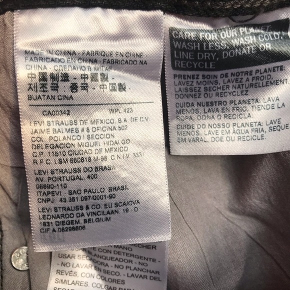 Levi’s Studded Skirt Black Denim Size 27 New With Tags - Picture 9 of 10